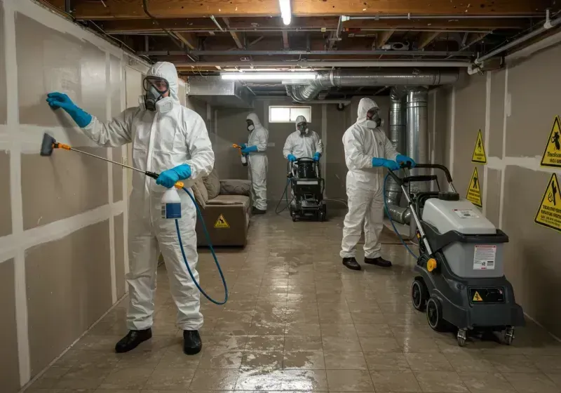 Basement Moisture Removal and Structural Drying process in Spring Glen, UT